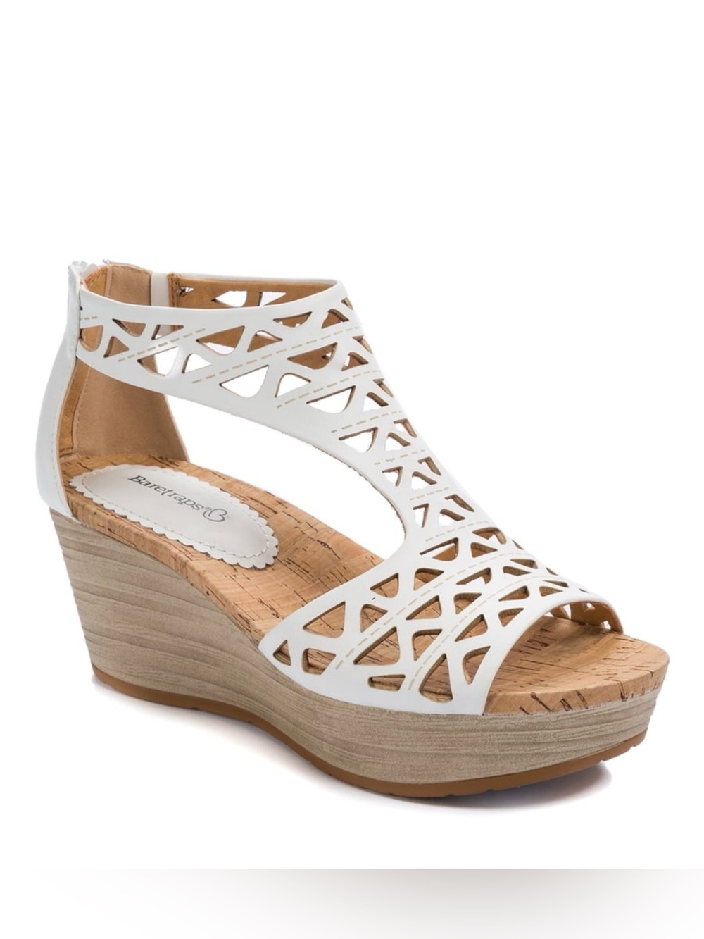 ♥️♥️ Baretraps White Women's Miriam Wedge Sandals | US 8M
